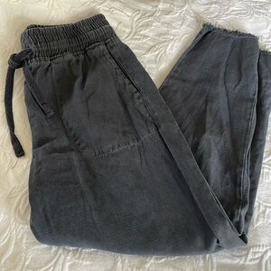 Zara Women’s  Pants Drawstring Waist Pants Dark Gray